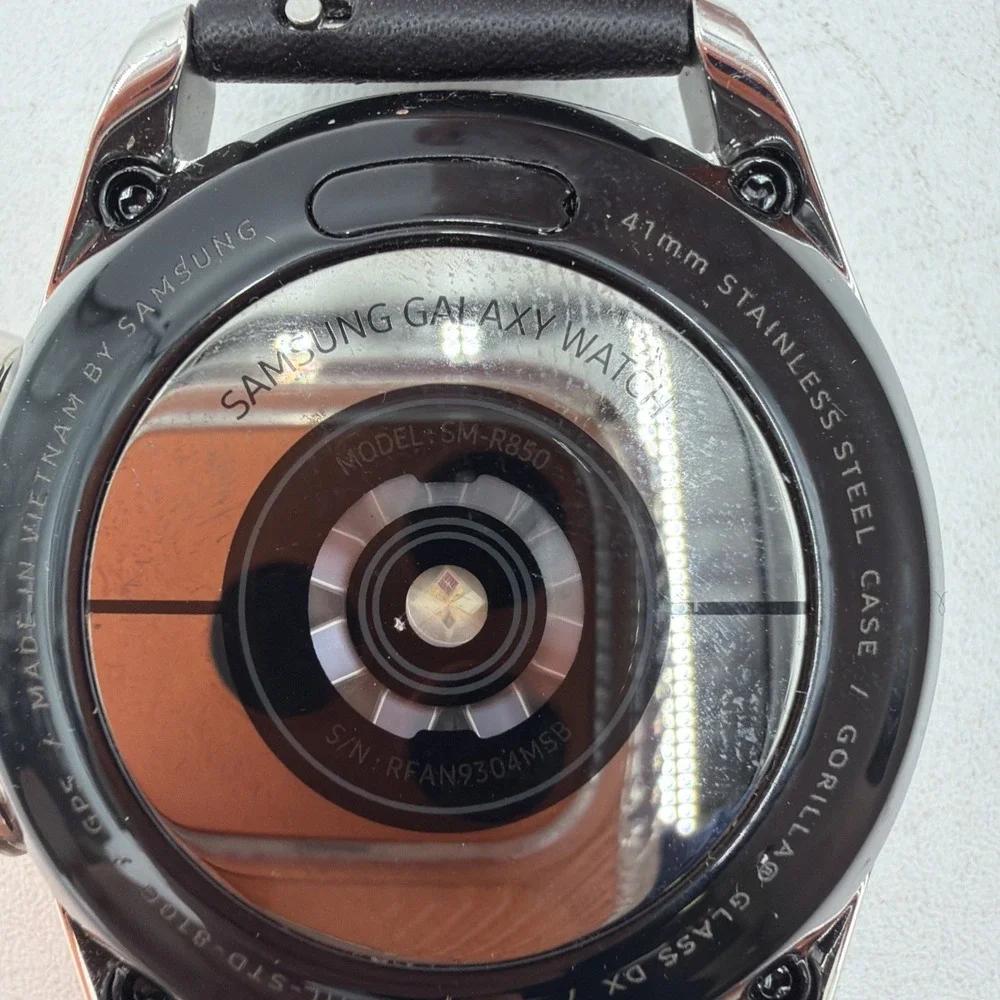 Samsung Galaxy Watch3 SM-R850 41mm Stainless Steel Black Leather GPS Tested